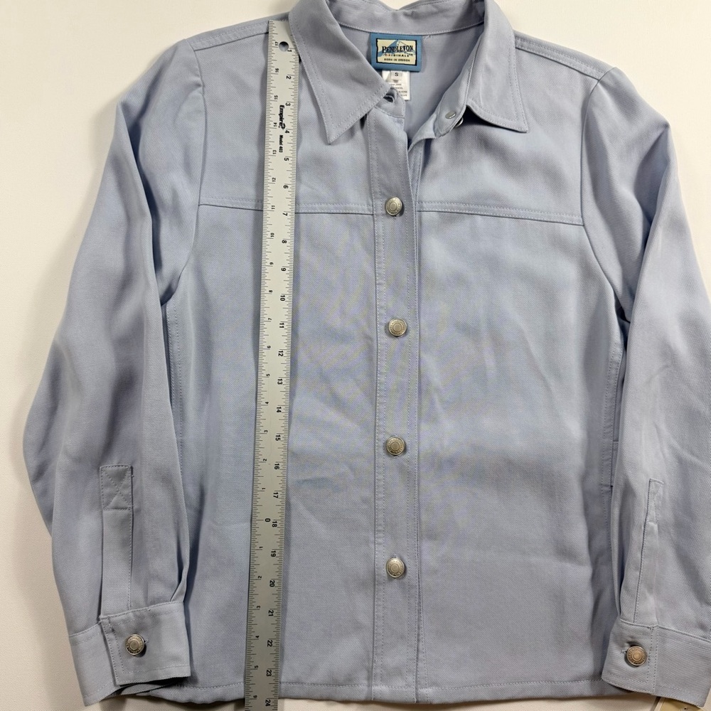 Pendleton Originals TENCEL Jacket Shirt Small NWT Light Blue Gorpcore Utility - Picture 11 of 14